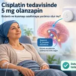 Cisplatin alırken 5 mg olanzapin bulantı ve kusmayı azaltır mı?